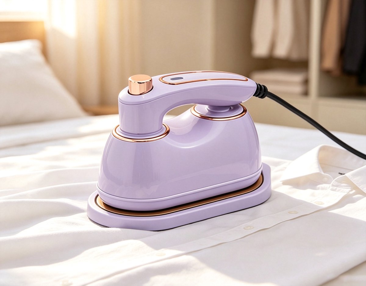 Draagbaar mini stoomstrijkijzer voor op reis micro handstoomstrijkijzer 2‑in‑1 nat en droog gebruik compact formaat ideaal voor thuis en onderweg Afmetingen 15,8*8*11 cm Violet