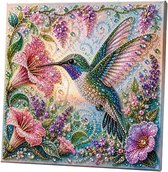 DIY Diamond Painting - Set de diamond painting à thème d'animaux - Décorations de fête DIY - Suspensions pour fenêtres - Décorations murales - Convient aux passionnés de loisirs créatifs - rose violet