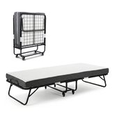 Logeerbed 80×200 met Matras - Vouwbed - Luxe - 250 kg - Zwart - Bodo