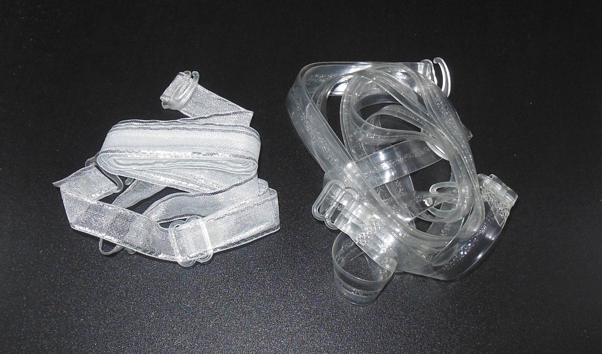 BH bandjes wit-transparant set van 2 stuks.