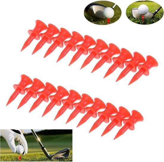 100 Stuks 31mm Golfbal Plastic Tees voor Buitenactiviteiten en Sportgebruik — afbeelding 4