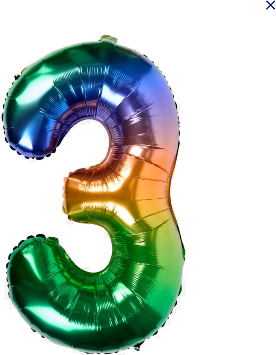 Ballon 3 jaar Cijfer 3