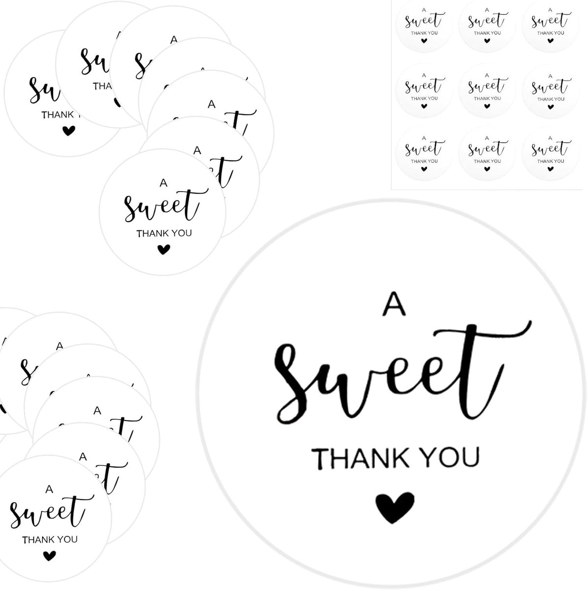 Ronde Transparante Bedankstickers 120 Stuks voor Cadeauverpakking, Bruiloften, Feestjes en Bedrijfspromotie