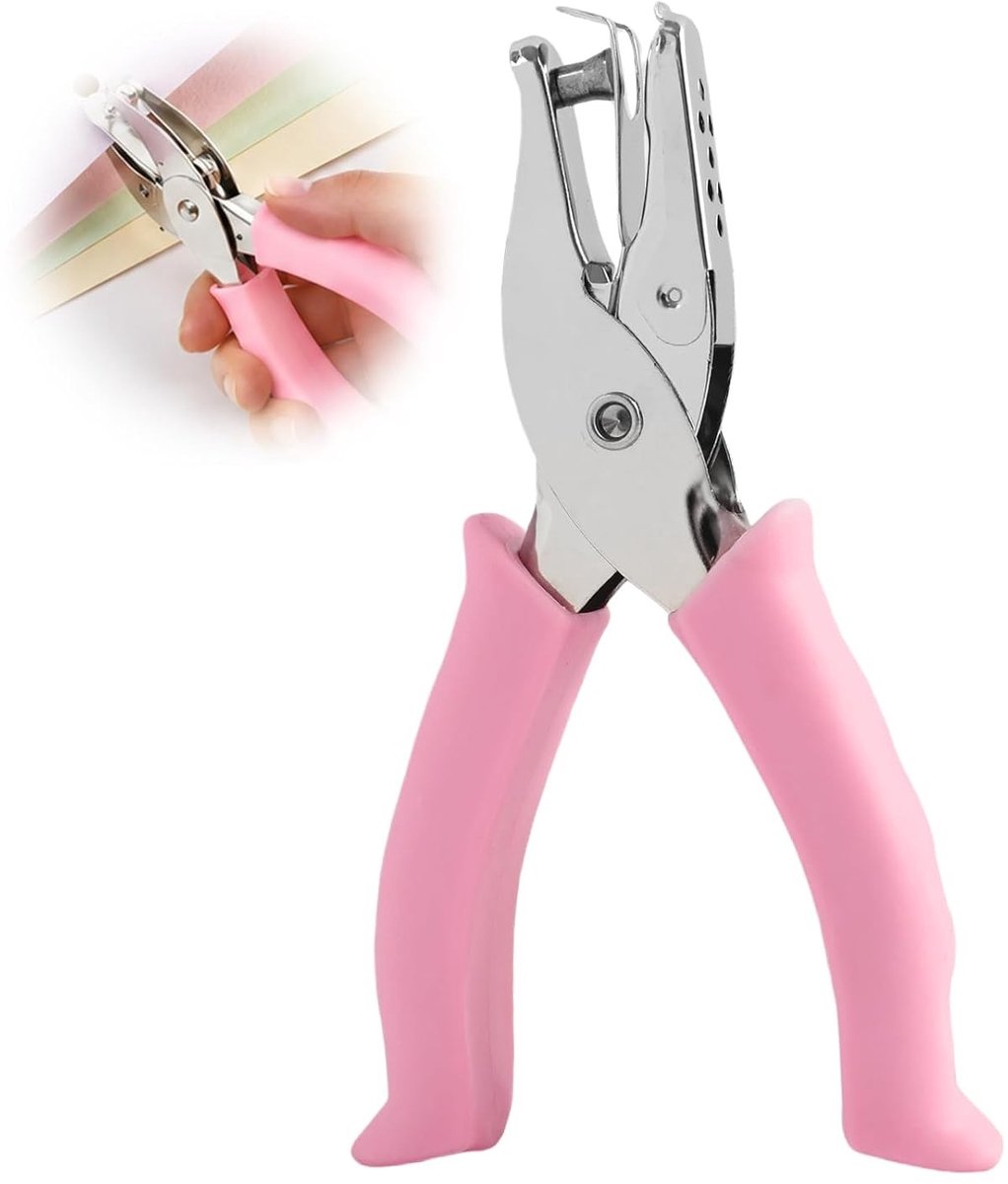 Papierperforator - Zilver - 6 mm - Roestvrij Staal met Ergonomische Handgrepen - Voor Creatieve Projecten