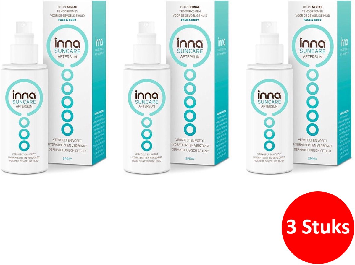 Inna Suncare Aftersun Spray voor Zwangere Vrouwen - 3 x 150 ml - Face & Body - Verkoelende Zonverzorging Gezicht & Lichaam - 450 ml