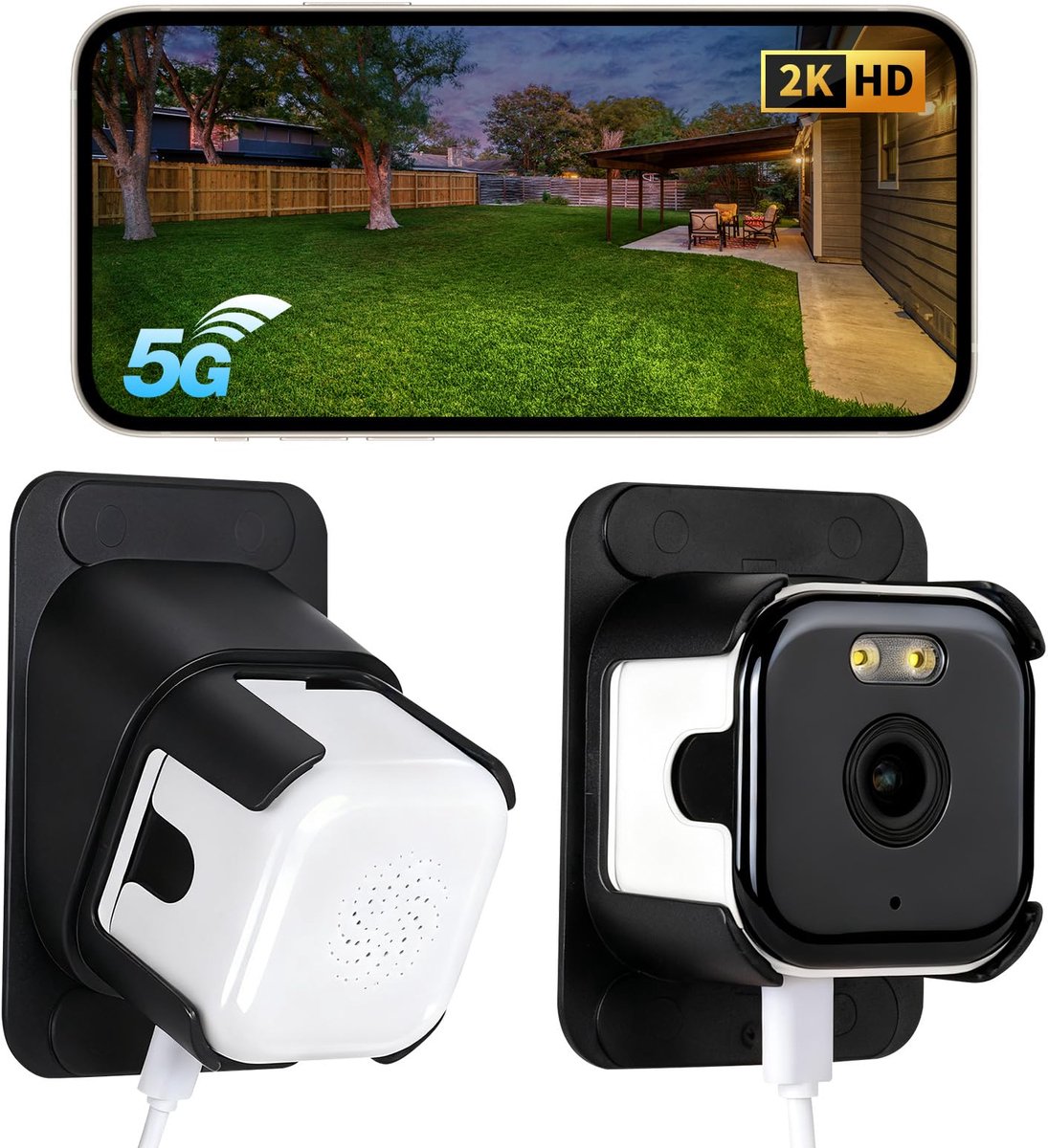 Raamcamera – 2K Beveiligingscamera met Nachtzicht en Bewegingsdetectie – WiFi en 2-Weg Audio