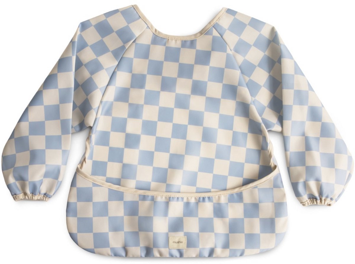 Mushie - Slab met mouwen - Blue Check - Geblokt - Waterbestending