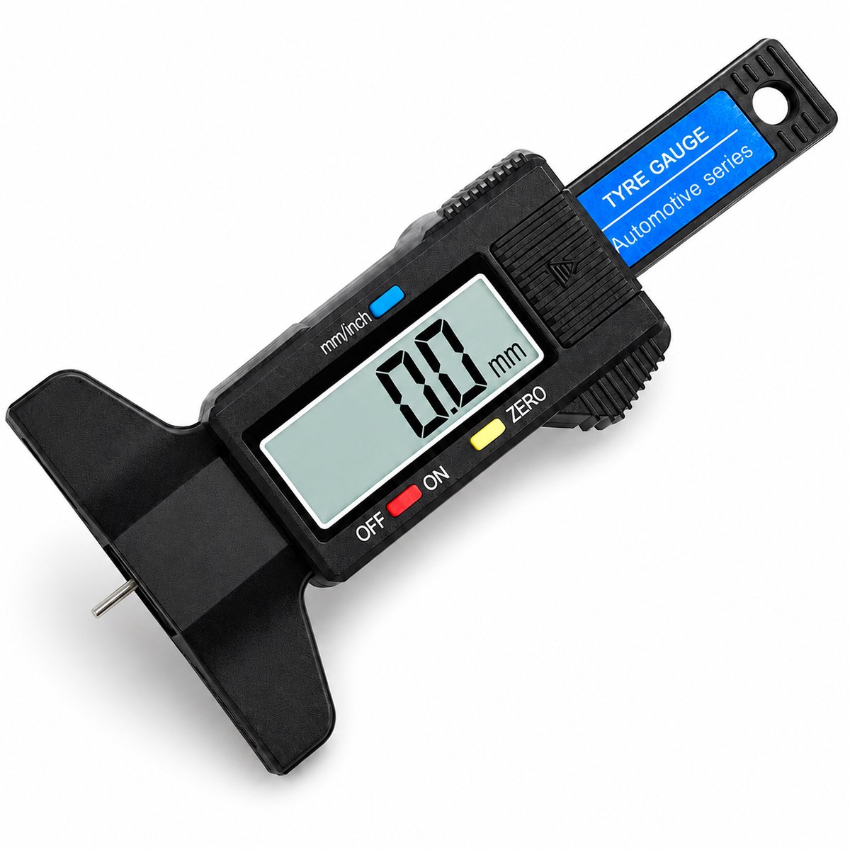 Digitale Bandenprofielmeter - LCD Profielmeter voor Autobanden - Meetbereik 0-25 mm - Nauwkeurigheid 0,1 mm - Zwart