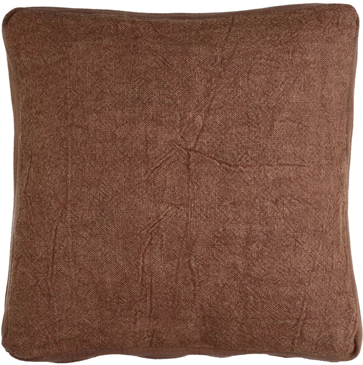Pomax Alpha Classics kussen gevuld linnen / katoen 60x60cm chocolade