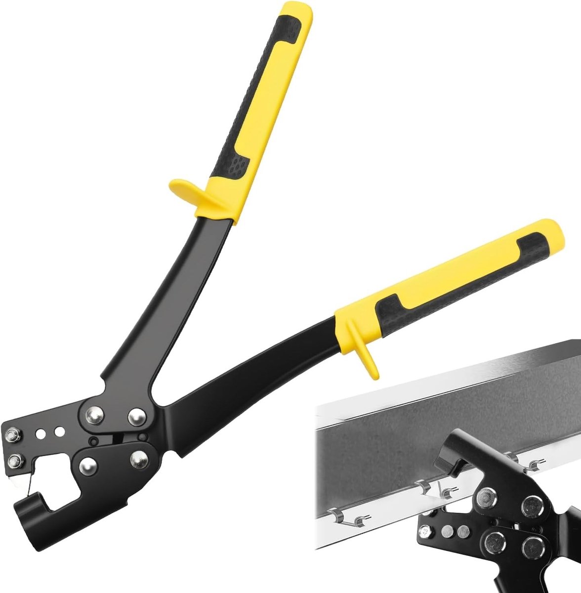Professionele gipsplaattangen voor het bevestigen van metalen profielen en lichte stalen constructies, ideaal voor renovatie en decoratie projecten