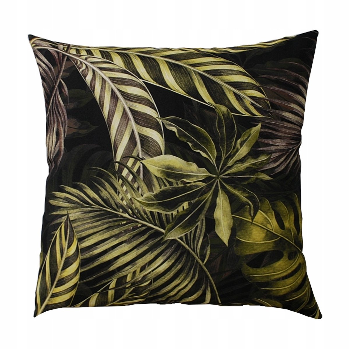 Decoratieve kussenhoes 40x40 cm, tropische palmbladen, bruin
