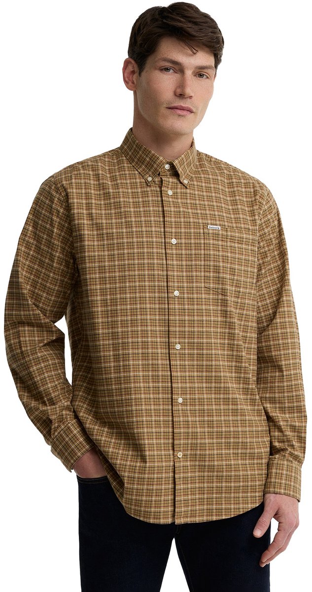 Barbour casual overhemd bruin