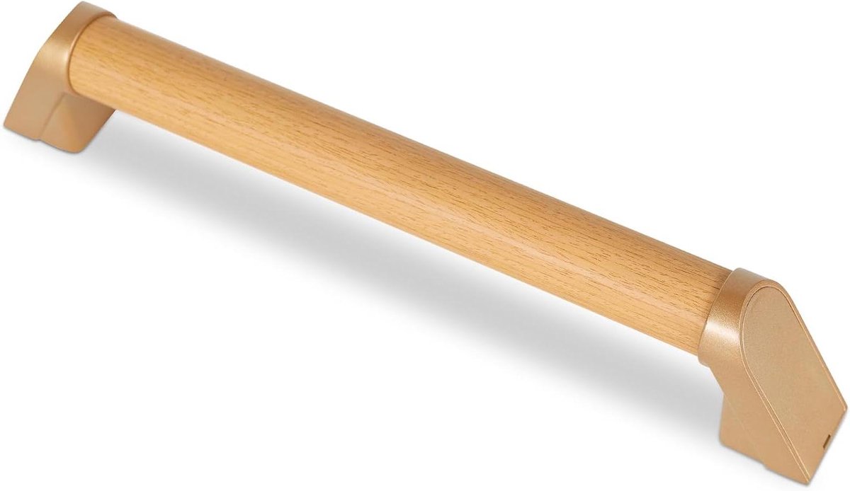 Douche Handgreep - Badkamer Steun - Veiligheid Thuis - Hout met Metaal - 2x 75 kg - Donker Hout