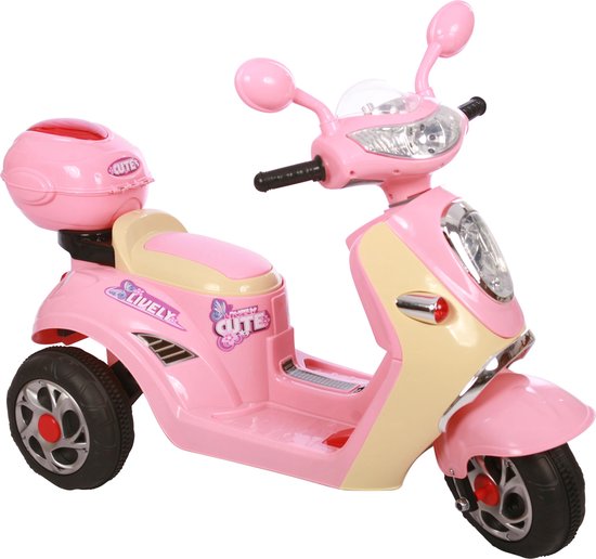 Scooter rétro rose 6V, scooter électrique pour enfants