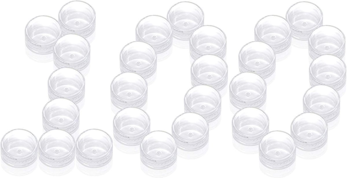 Cosmetica Monsterset voor Crèmes, Nagellak, Lipbalsem en Make-up met Plastic Deksel voor Reizen