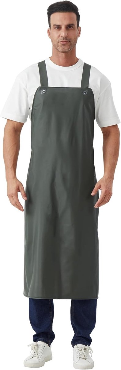 Waterdichte Unisex Rubber Schort voor Werk, Slagerij en Schoonmaak - Duurzaam en Praktisch Schort