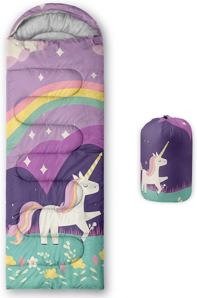 Unicorn Slaapzak voor Koud Klimaat - Waterdichte Camping Slaapzak voor Volwassenen en Kinderen, Ideaal voor Hiking en Outdoor Avonturen