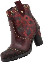 Mustang dames enkellaarsjes rood 15M0162012/bordo-multi