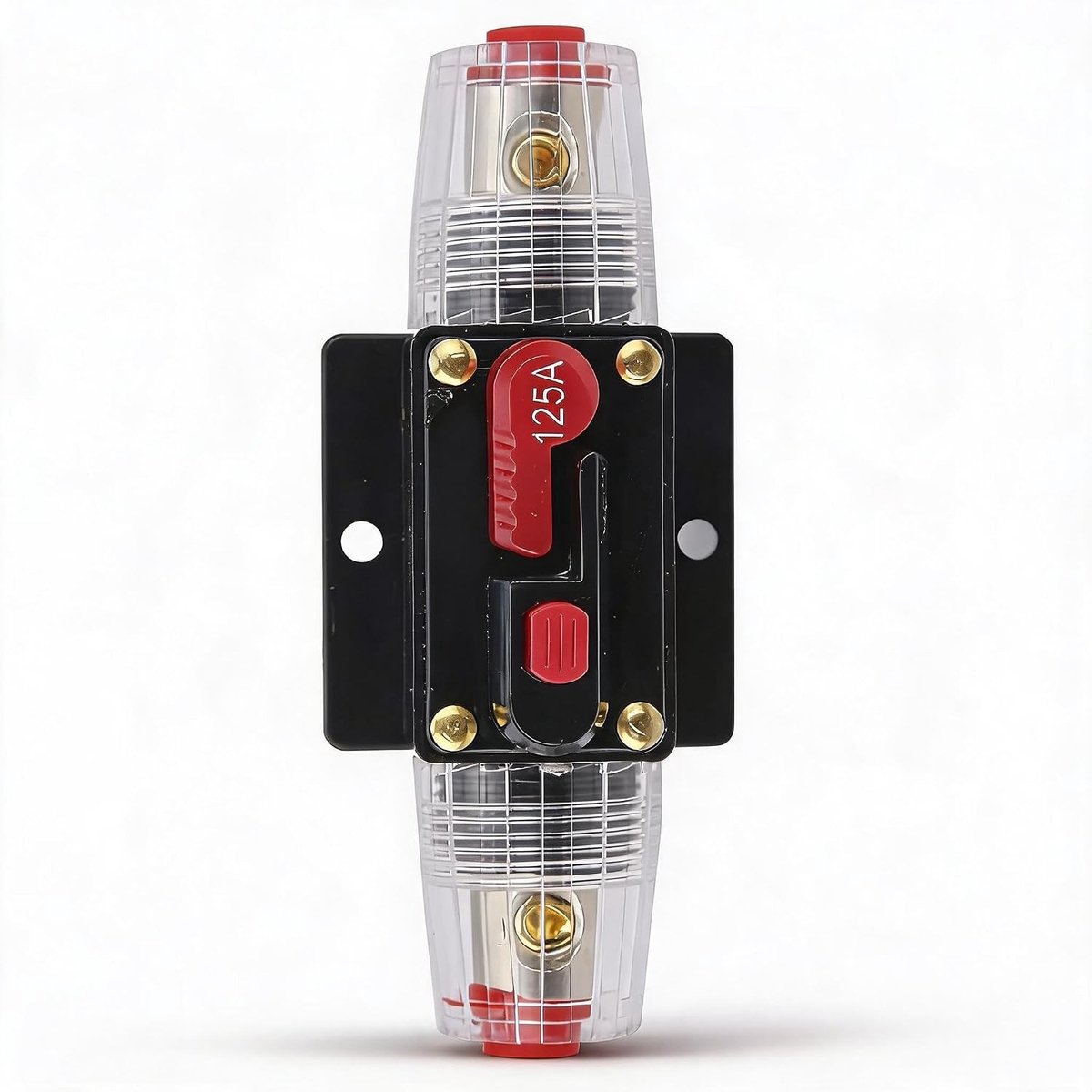 125A Stroomonderbreker voor Stereo Audio, Handmatige Reset Zekeringhouder 12-24V DC met Snelle Resetknop voor Auto- en Boot Elektrische Systeembescherming