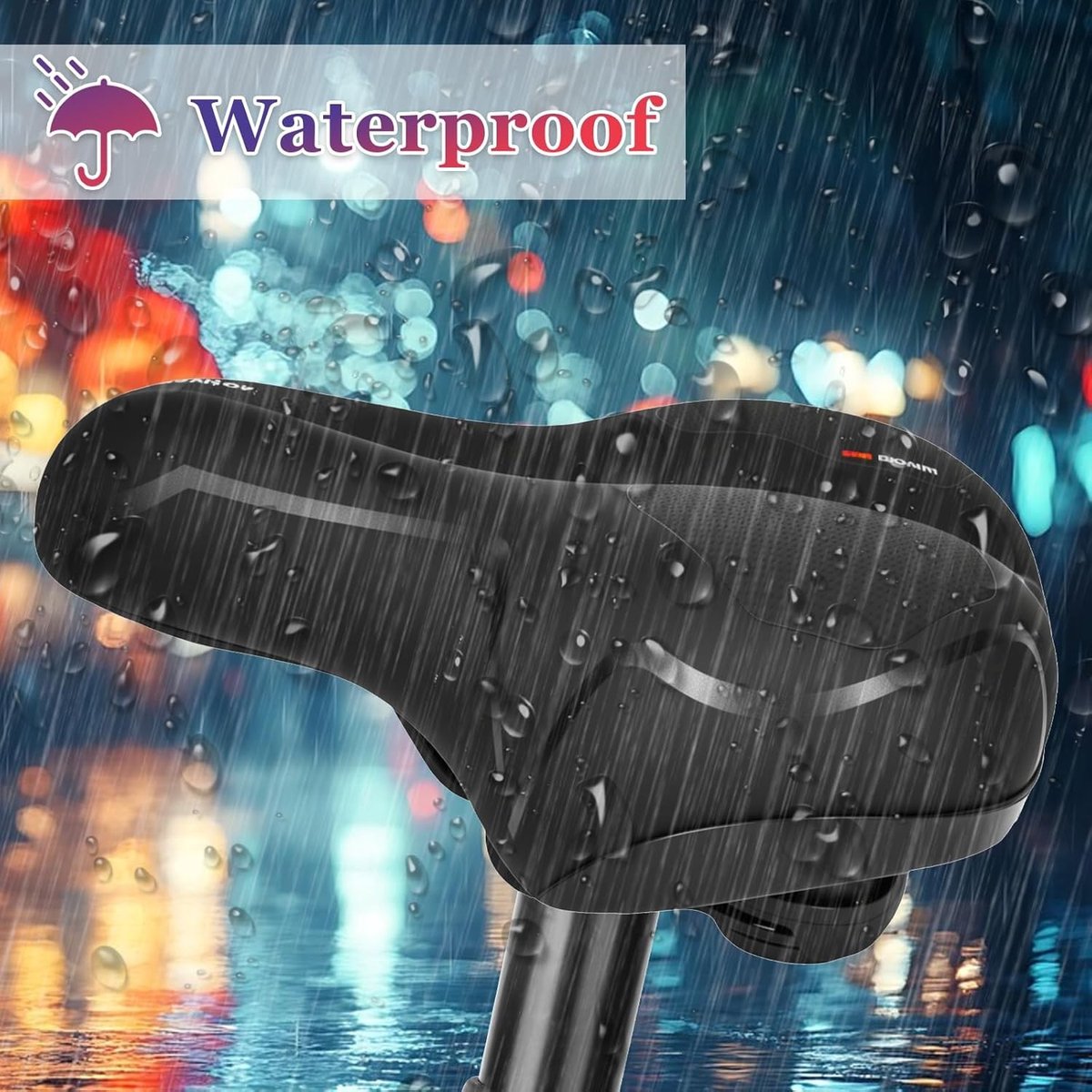 Ergonomisch Fietszadel voor Mannen en Vrouwen - Zacht, Comfortabel en Ademend met Schokabsorptie en Waterdichte Bescherming