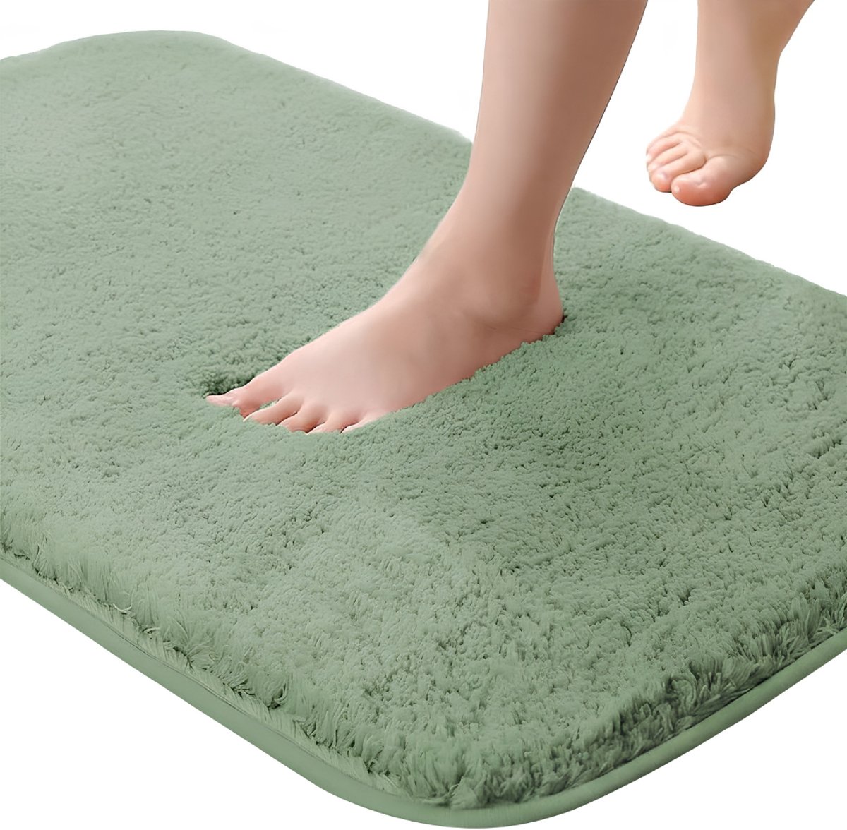 KIRA® Badmat Antislip Voor in Bad - Antislip Badmat - Douchemat - 2cm Super Dikke Badmat - Lichtgroen - 60cm x 40cm x 2cm