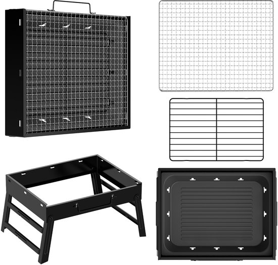 Arvioo - Vouwbare houtskool barbecue - 35cm - draagbaar - voor 2‑3 personen — afbeelding 5