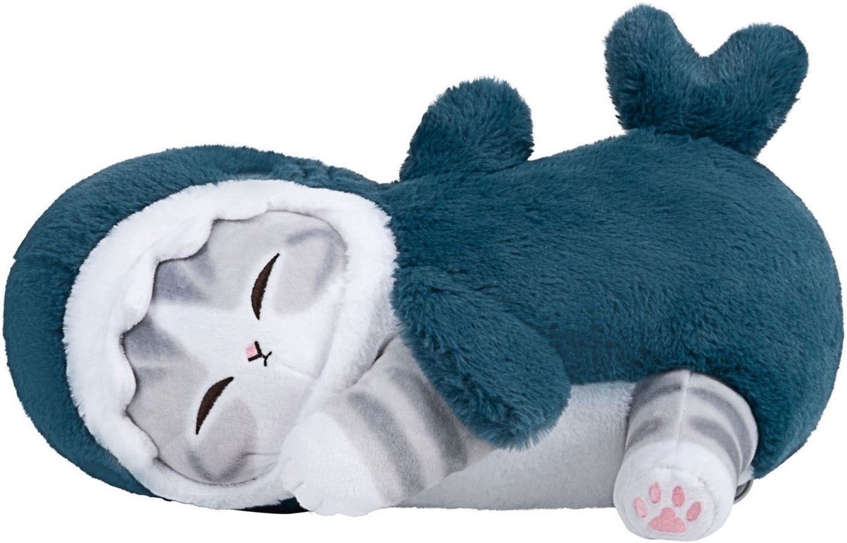 Mofusand - Slapende Pluche Knuffel Haai 45cm