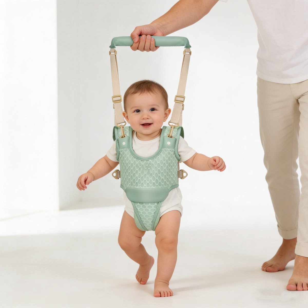 Casalora Baby Walker – Baby Walker Assistant Verstelbaar Harnas – Groen