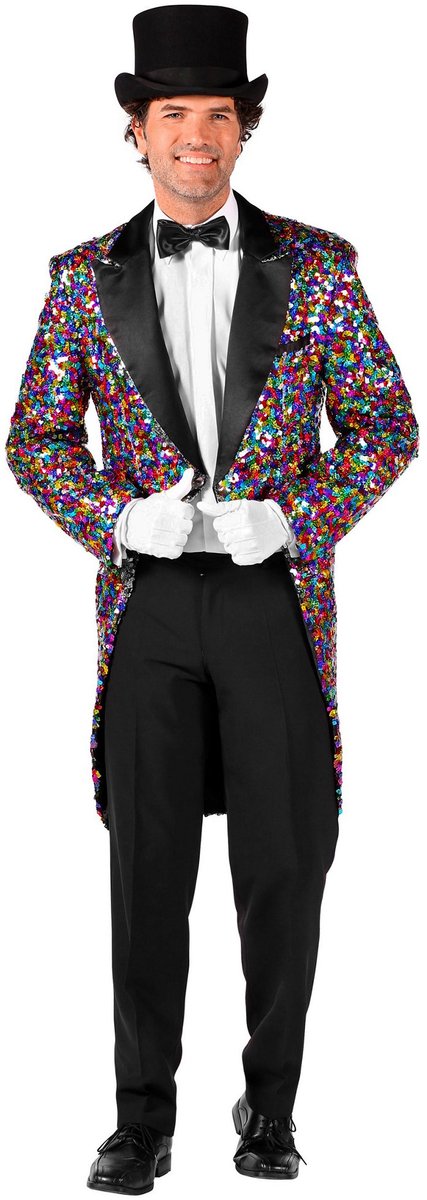 Glitter Herenfrack - Circus Kostuum Voor Carnaval