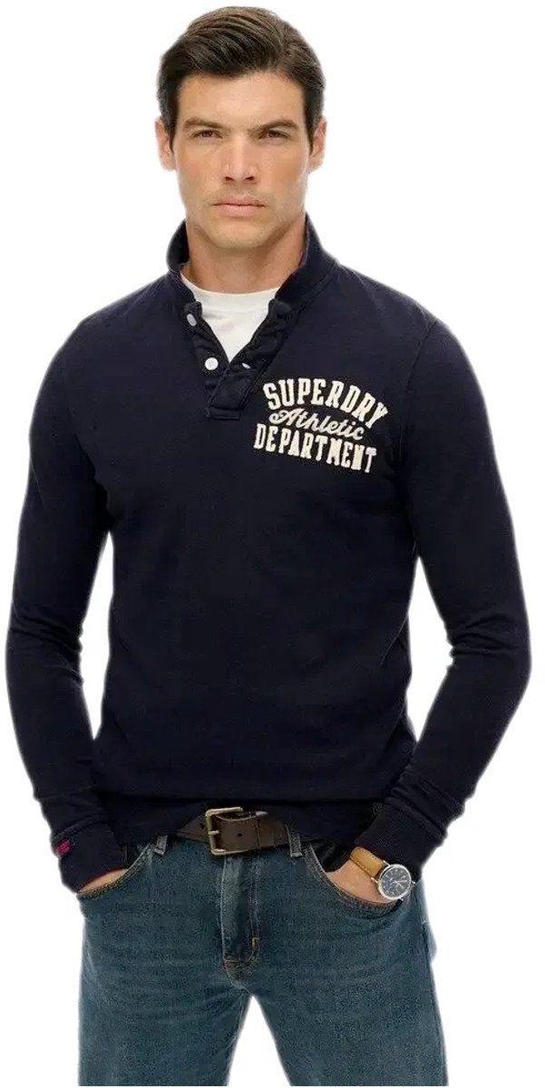 Superdry Vintage Athletic Korte Mouw Poloshirt XL Man Blauw