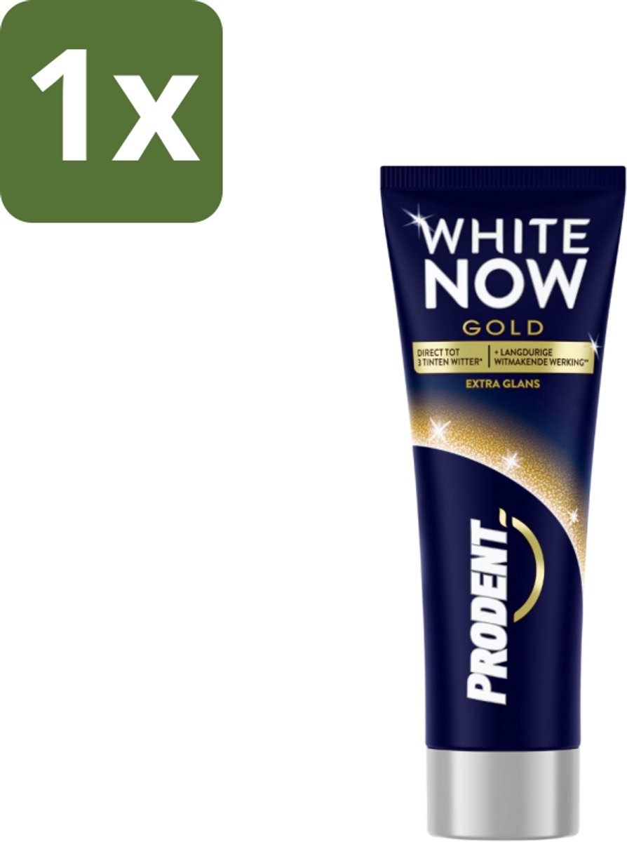 1 x Signal - White Now - Goud - Tandpasta - Langdurig Wit - Extra Glans - 50 ml - Witte Tanden - Tandpasta - Glans - Tanden Reinigen - Tanden Verkleuren