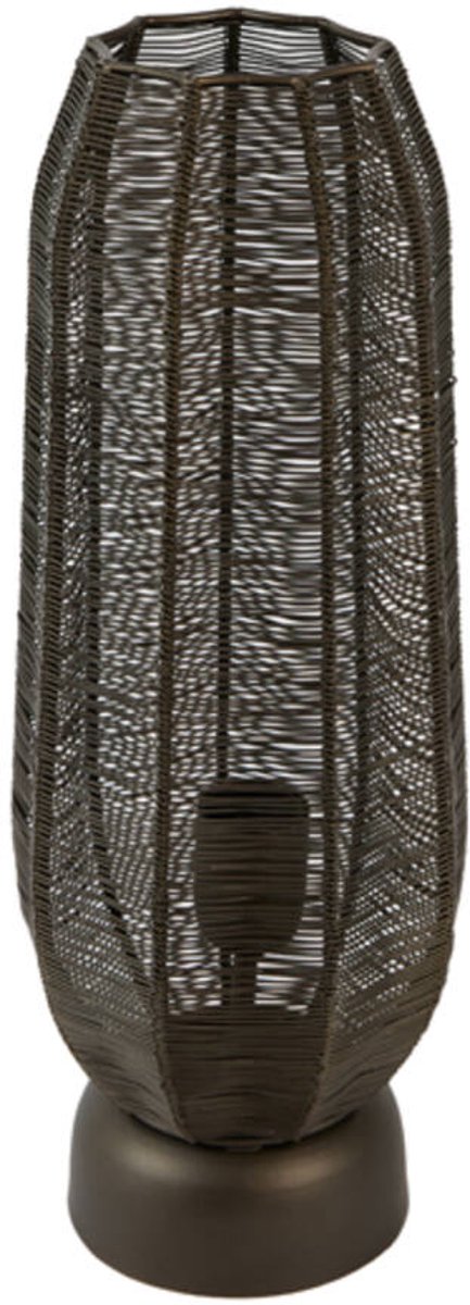 Light&living Tafellamp Ø18x46 cm SAMRET mat bruin-brons