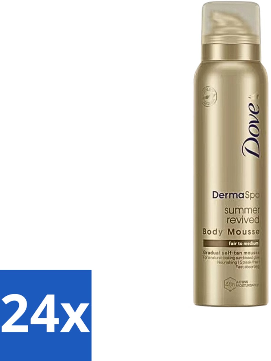 Dove DermaSpa - Zelfbruiner - Tanning Mousse - Medium-Dark - 150 ml - Voordeelverpakking - 24 stuks