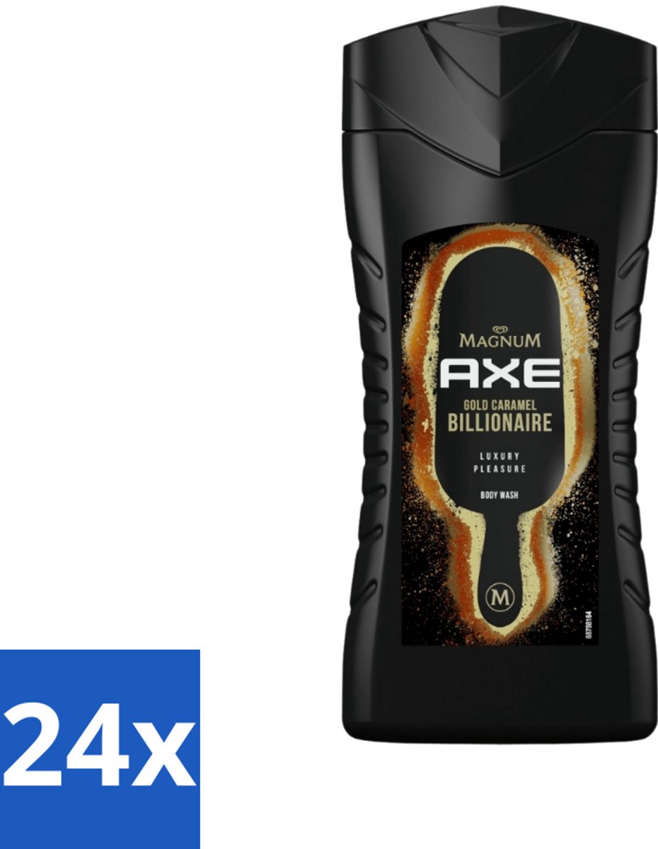 Axe X Magnum - Douchegel - Gold Caramel Billionaire - 250 ml - Voordeelverpakking - 24 stuks
