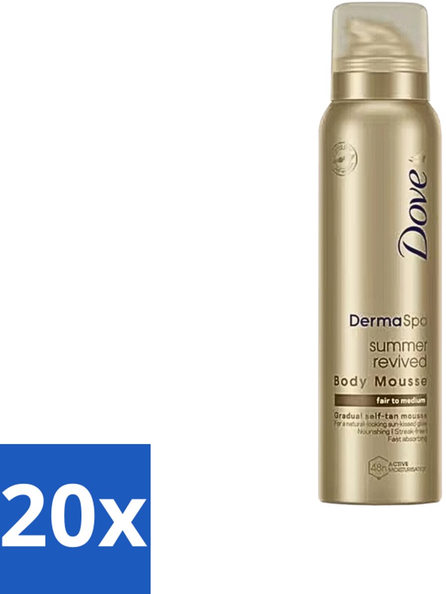 Dove DermaSpa - Zelfbruiner - Tanning Mousse - Medium-Dark - 150 ml - Bulkverpakking - 20 stuks