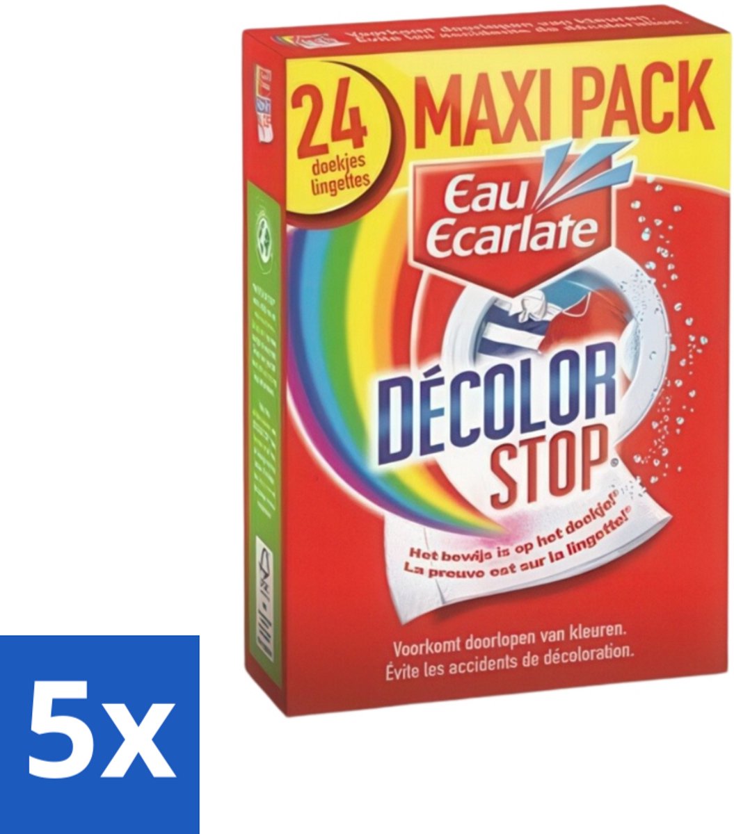 Eau Ecarlate - DÉcolor Stop Doekjes - 24 stuks per verpakking - Bulkverpakking - 5 stuks