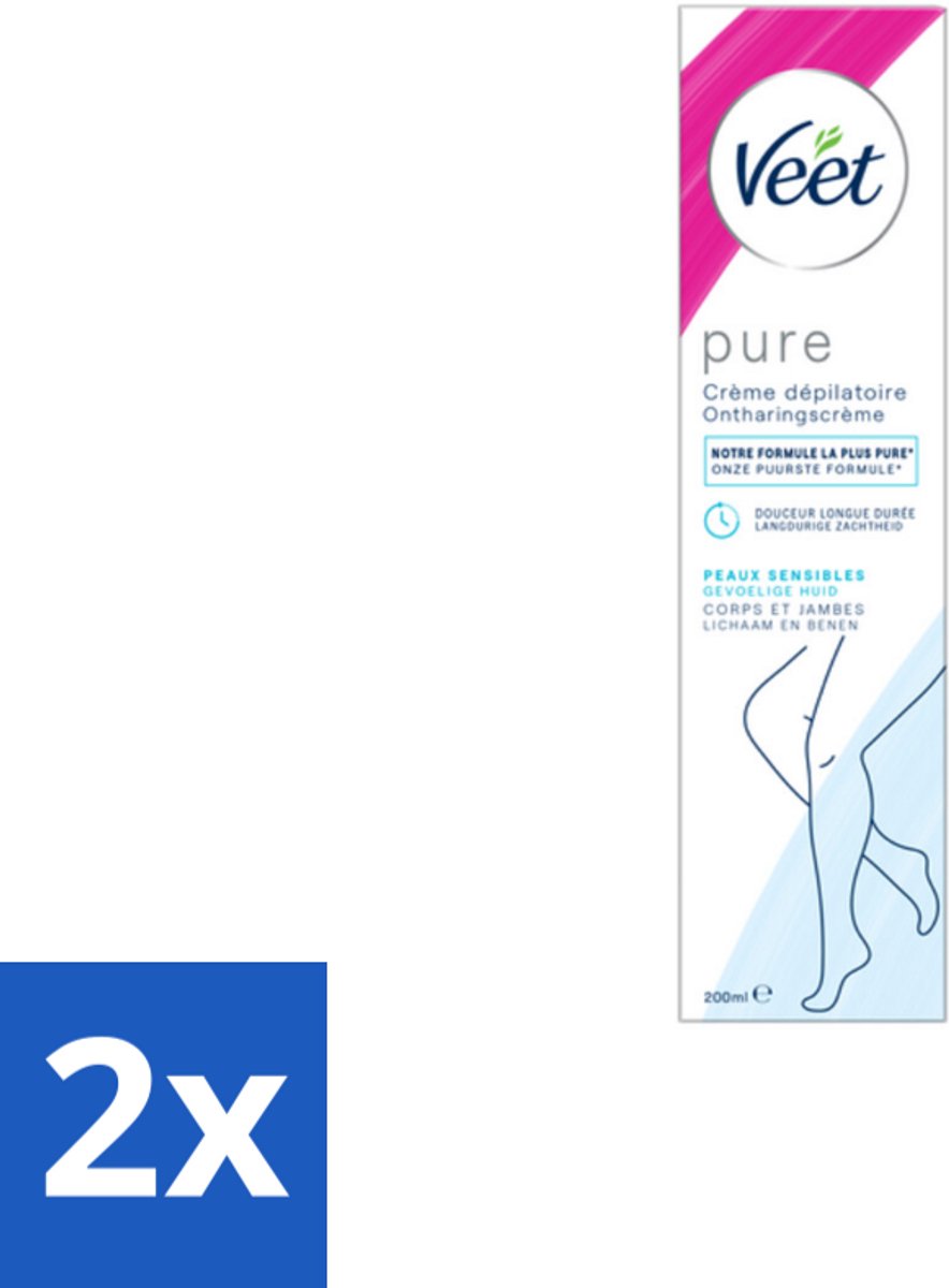 2 x Veet Minima - Ontharingscrème - Gevoelige Huid - Frisse parfum - 200ml - Ontharingscrème - Veet - Gevoelige Huid - Ontharen - Zachte Huid