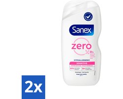 Fa 2 x Sanex Zero% - Douchegel - Gevoelige Huid - 0% Parfumsulfaten - Hypoallergeen - 400 ml - Douchegel - Gevoelige Huid - Hypoallergeen - Sanex - Parfumvrij
