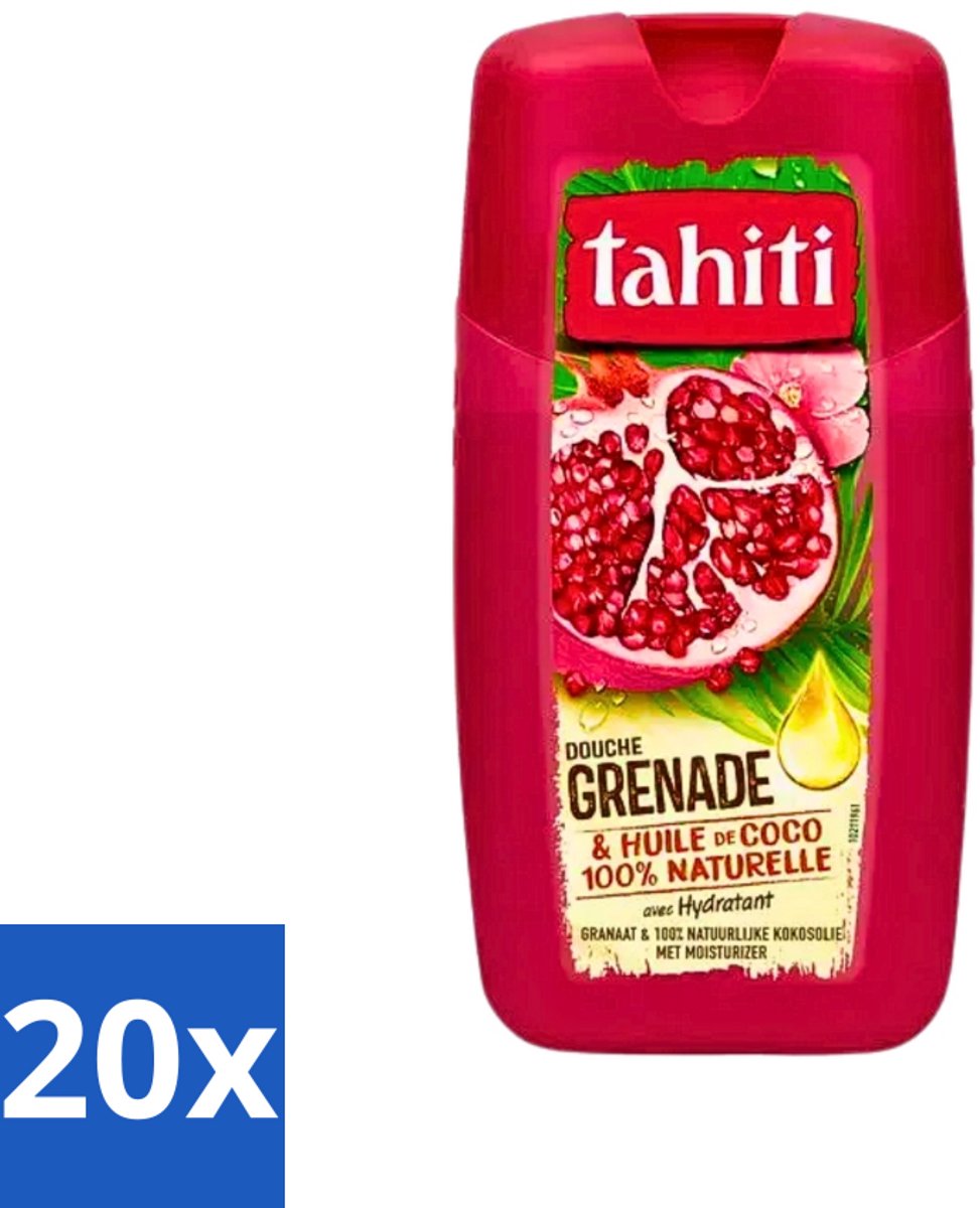 Tahiti - Douchegel - Granaatappel & Kokosolie - Hydraterend - 250 ml - Bulkverpakking - 20 stuks