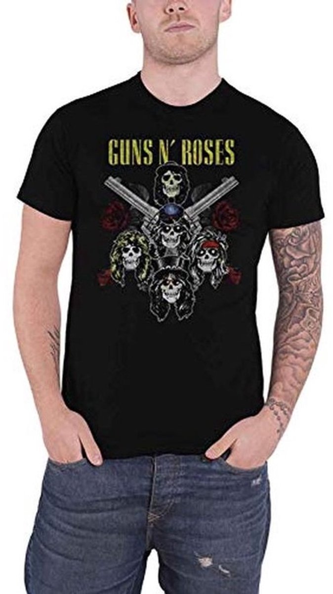 Pistols and Roses T-shirt voor Mannen - Officieel Gelicentieerd