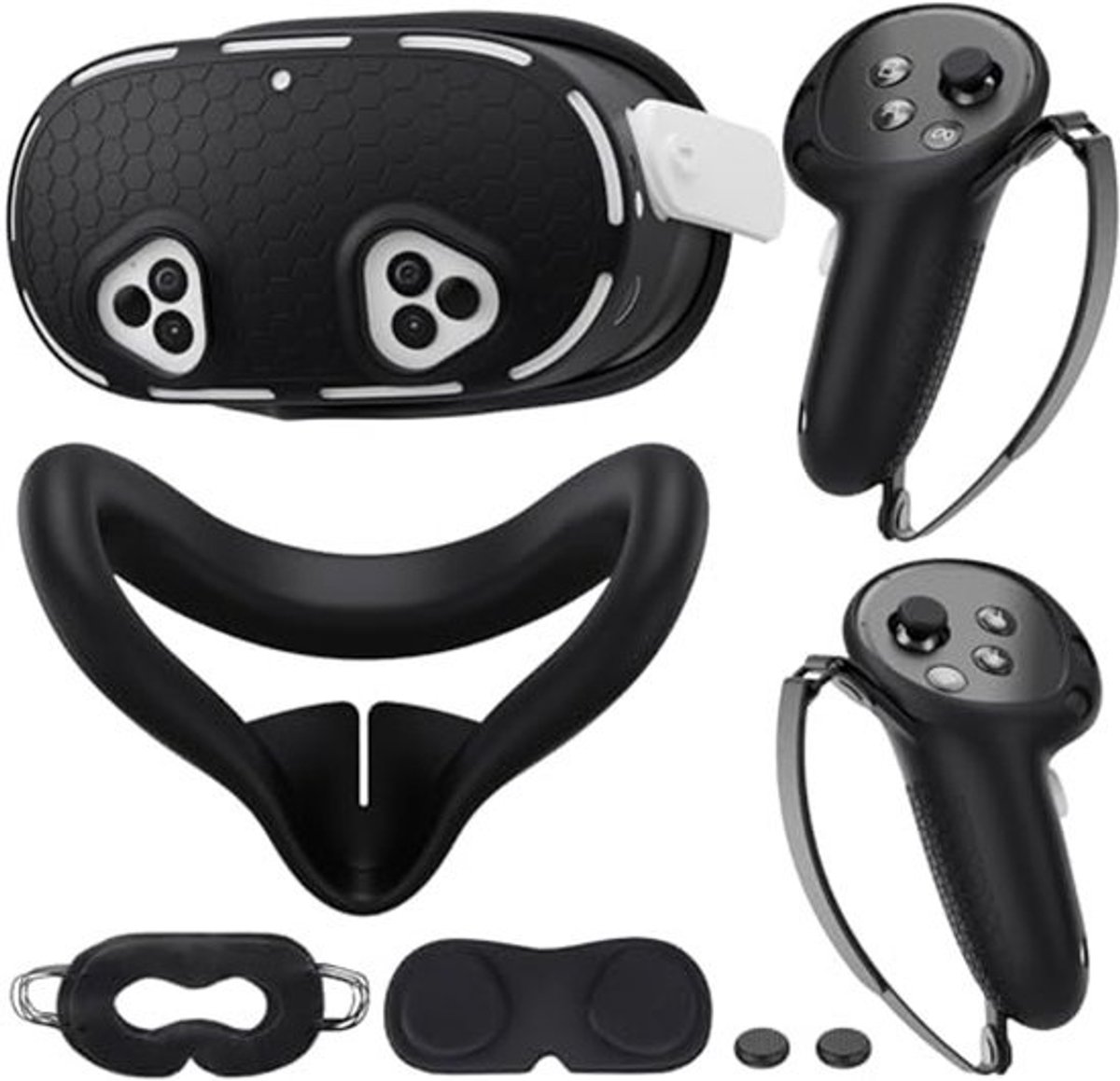 Siliconen Hoes voor VR Headset en Controllers - Comfortabele en Beschermende Accessoires