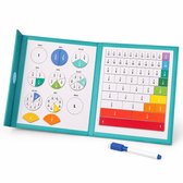 Jojoy - Magnetische Breukenset - Breuken Leren - Educatief Speelgoed - Wiskunde Leermiddel - 9 Cirkels Rechthoeken - Met Pen - Montessori - Kinderen 3 Jaar - JOJNUMERI