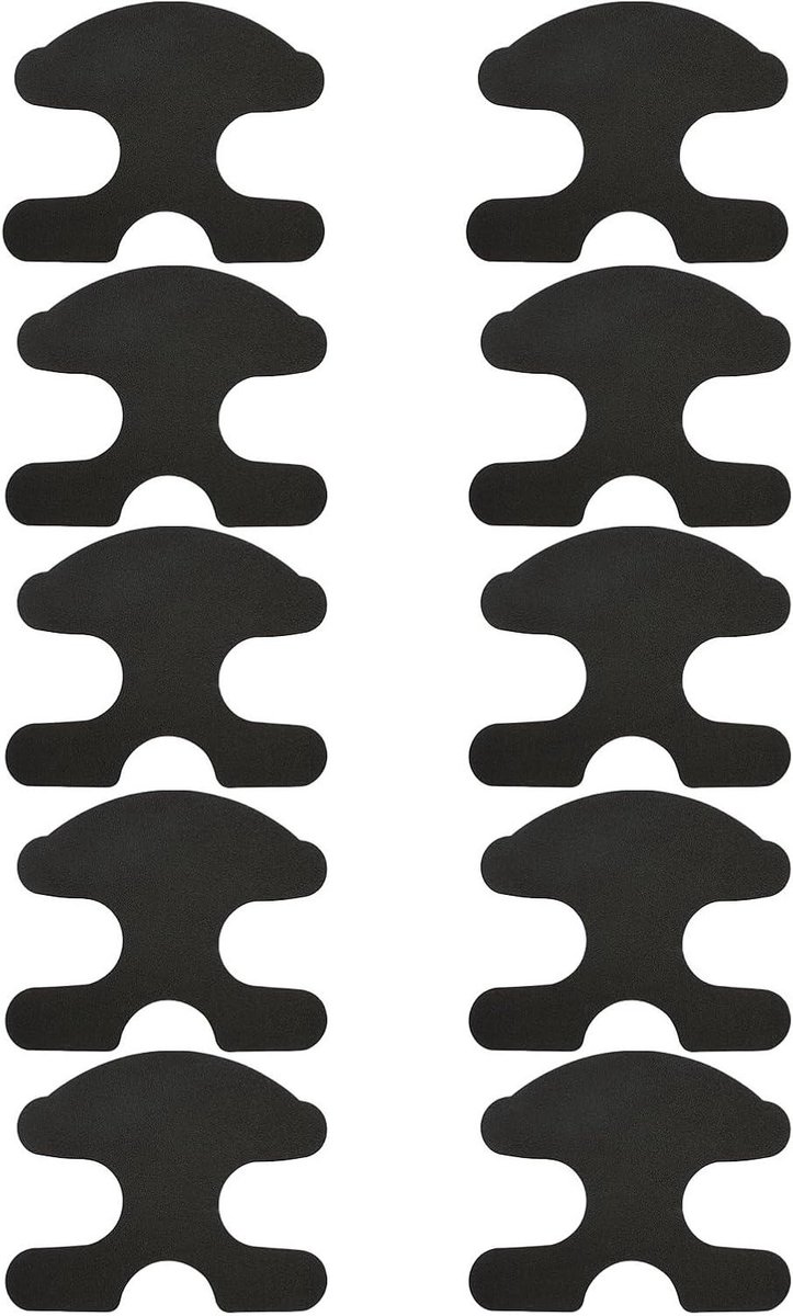 Skischoen Pads - Hielblokken - Comfort Verbeteren - Zelfklevend En Snijdbaar - 10 Stuks - Zwart