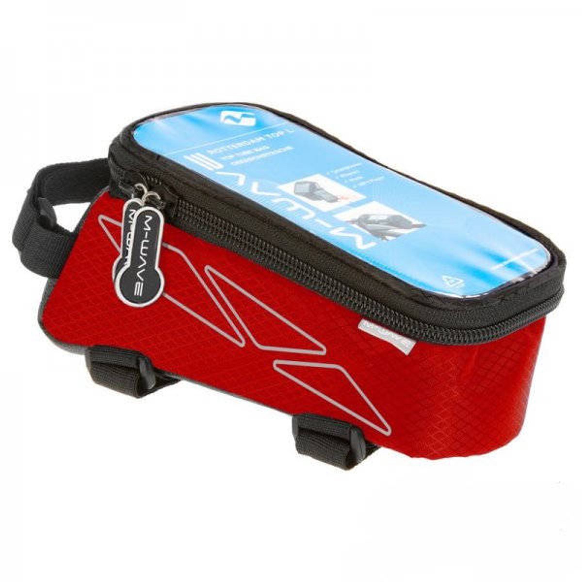 M-Wave Fietsframetas Rood/Grijs - Waterdicht en smartphone-compatibel