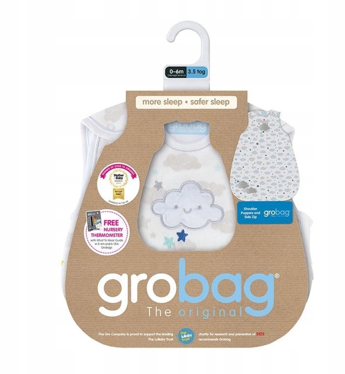 Grobags Slaapzak Winter 3.5 Tog 0-6m Sleepy Sky