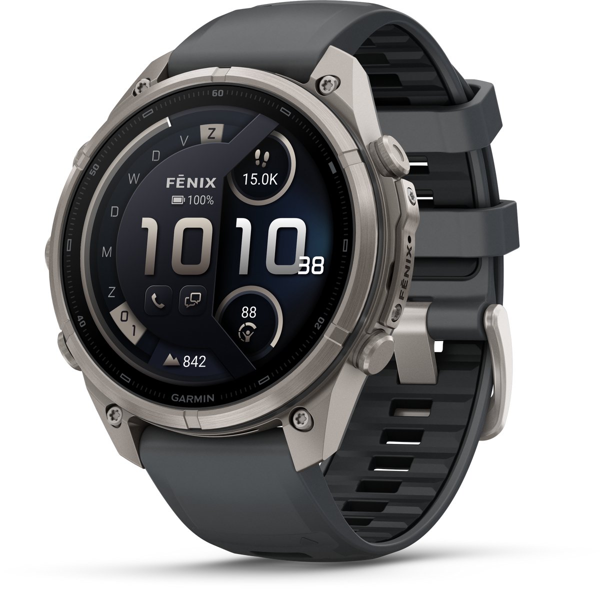 Garmin fēnix 9 Pro InReach/LTE - 47 mm - Multisport GPS Smartwatch - 1.4" AMOLED-scherm - Titanium behuizing - Tot 18 dagen batterijduur thumbnail 3