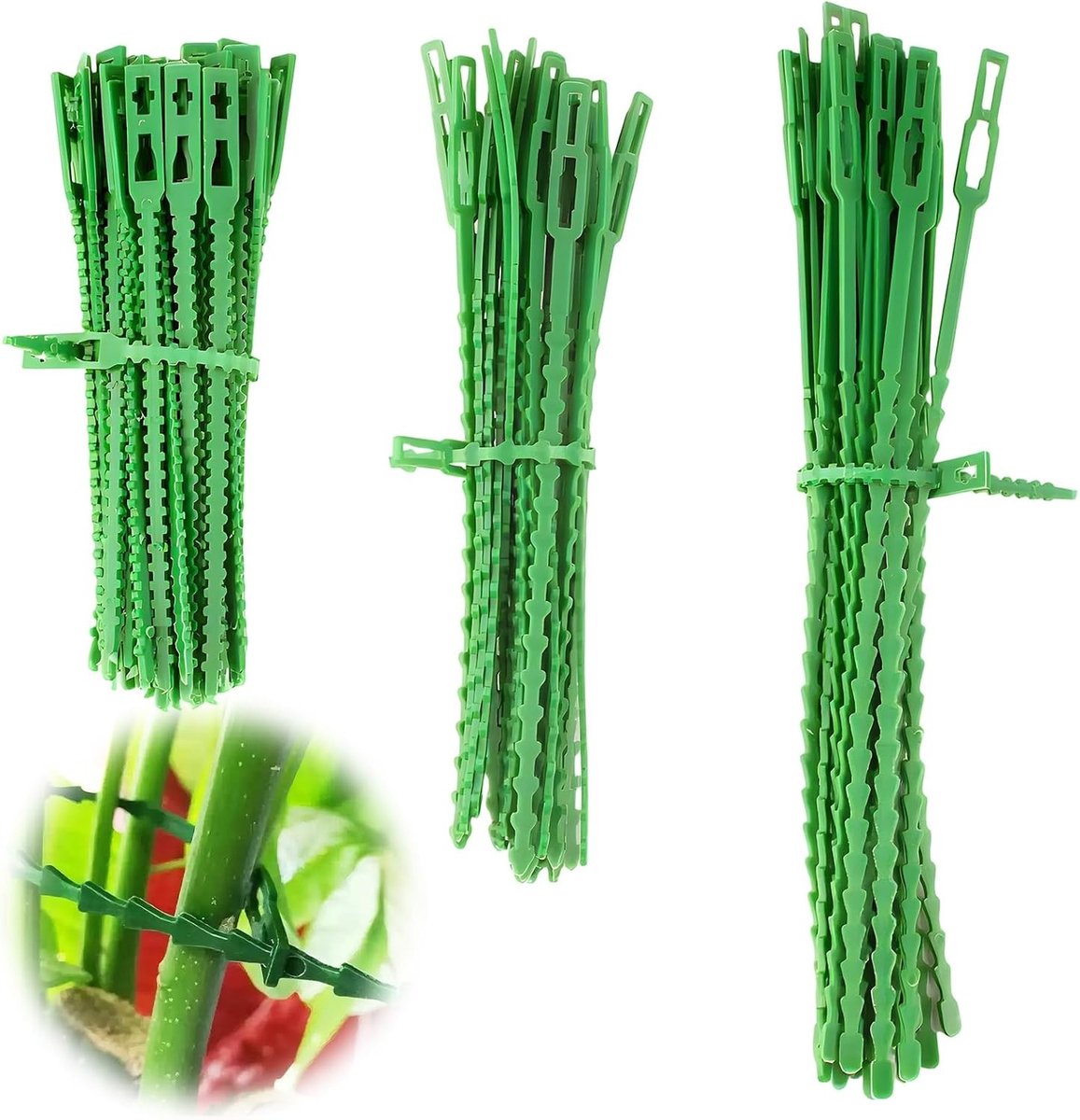 Groene visgraat kabelbinders set van 160 stuks in 3 maten: 100x13 cm, 30x17 cm en 30x23 cm voor organisatie en bevestiging