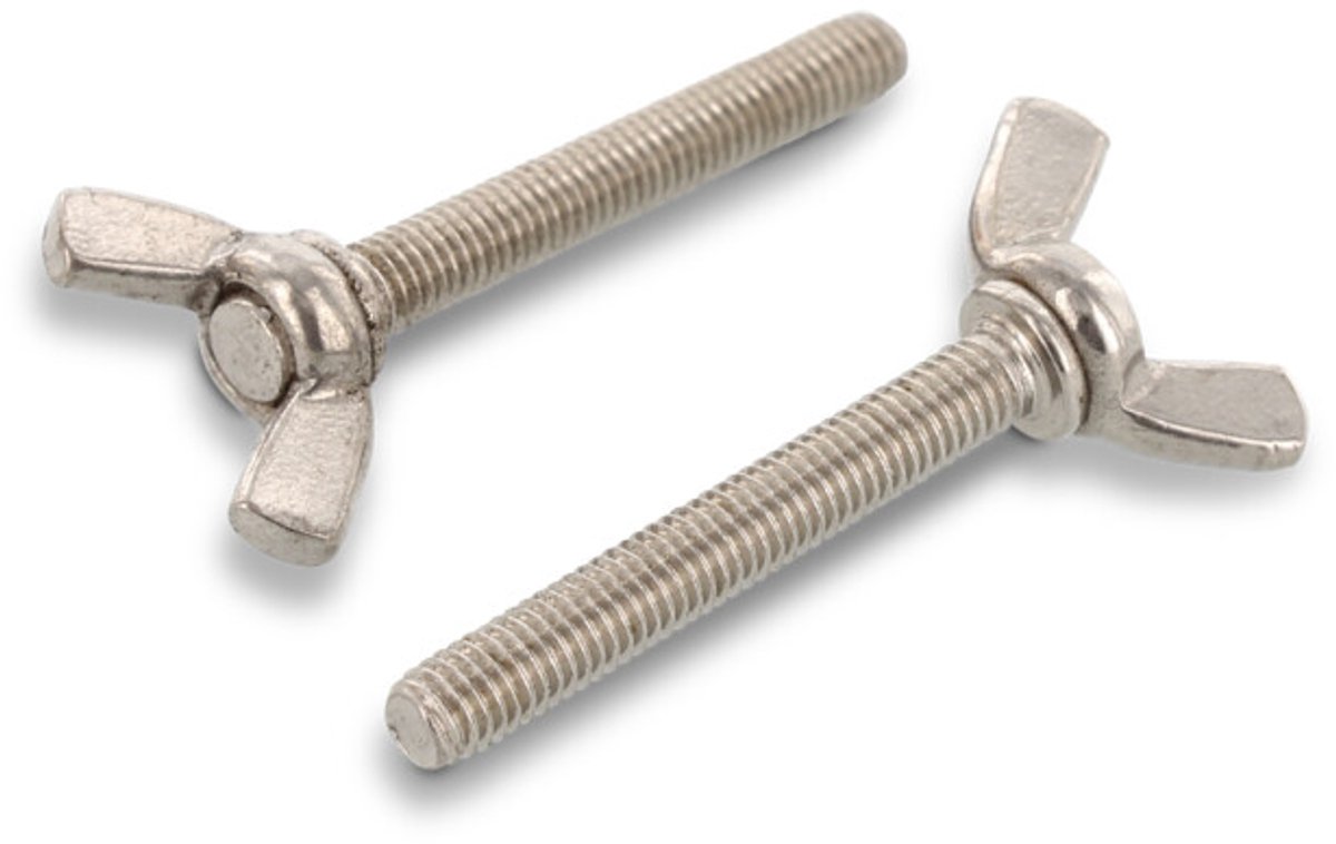 (24 STUKS) M8X50 VLEUGELBOUT RVS-A2 (AISI 304) DIN 316
