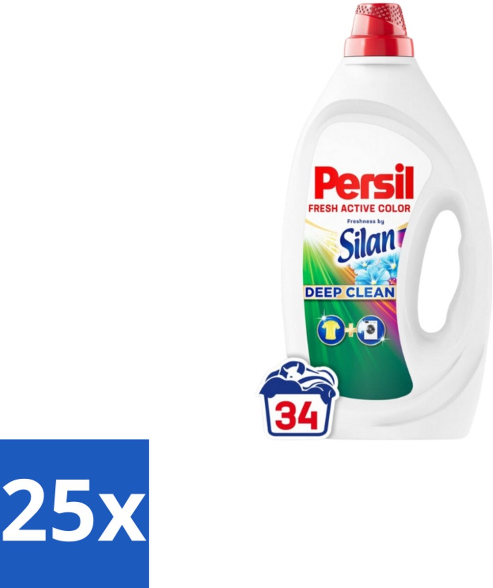 Persil – Vloeibaar Wasmiddel – Color Freshness by Silan – 34 Wasbeurten - Bulkverpakking - 25 stuks