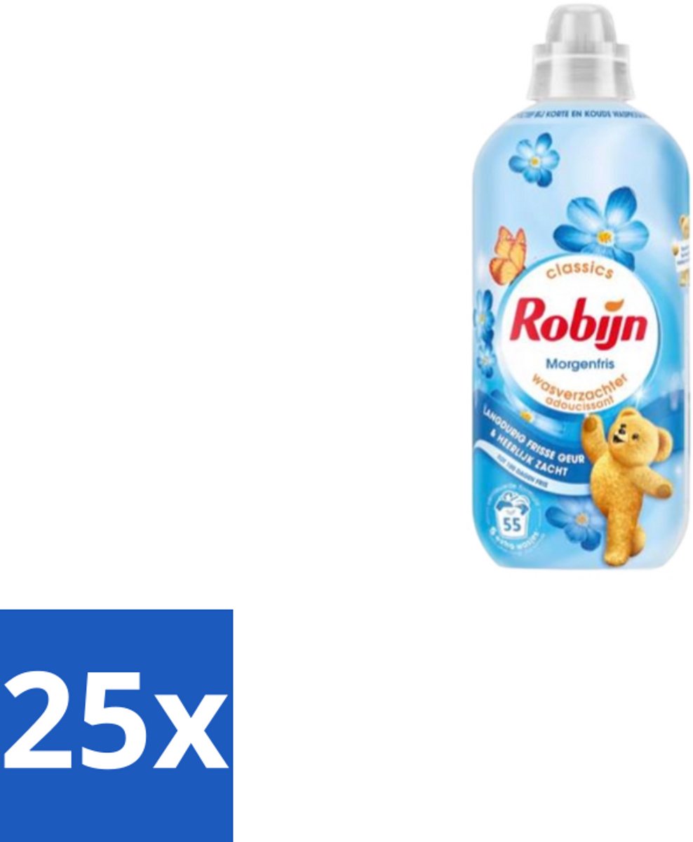 Robijn – Wasverzachter – Morgenfris – 1,1 L - Bulkverpakking - 25 stuks